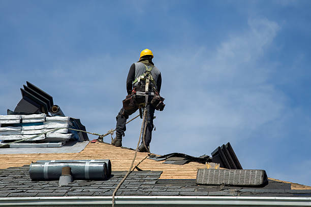 Professional Gutter Installation technician working in Brooks, KY